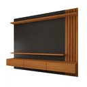 Ver imagem 3 de Painel para Tv até 70 Polegadas Christiania Ripado Preto/freijó - Panorama Móveis