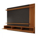 Ver imagem 5 de Painel para Tv até 70 Polegadas Christiania Ripado Preto/freijó - Panorama Móveis