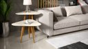 Ver imagem 1 de Mesa Lateral e Apoio 3 Pontas Pés Palito Cor Off White