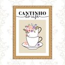 Ver imagem 2 de Quadro Moldura Dourada Cantinho do Café 24x18cm:com Acetato