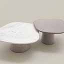 Ver imagem 3 de Conjunto de Duas Mesas de Centro Orgânica 100 Cm Mármore e Laqueado