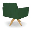 Ver imagem 5 de Poltrona Giratória Viena Gomada Veludo Verde Base de Madeira MA30 - D’Rossi