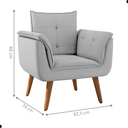 Ver imagem 2 de Conjunto Poltrona para Sala de Recepção Silveiras Linha Cinza
