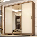 Ver mais imagens de Guarda Roupa Casal 3 Portas com Espelho e 4 Gavetas Dalila - Amêndola Touch/off White