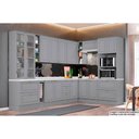 Ver imagem 1 de Cozinha Modulada Completa 14pçs 3 Armários 4 Balcões 1 Paneleiro 6 Complementos C14p02 Cinza Henn