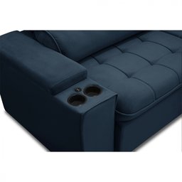 Sofá Ferguile Genebra 3 Lugares Com Porta Copo e USB - 3
