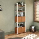 Ver imagem 2 de Estante Alta Estilo Industrial Kappesberg Li018 Cor Canela e Branco