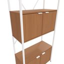 Ver imagem 4 de Estante Alta Estilo Industrial Kappesberg Li018 Cor Canela e Branco