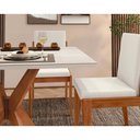 Ver imagem 7 de Mesa de Sala Jantar Donna c/ Tampo Madeirado c/ Vidro 120cm + Cadeiras Lady 4 Un Natural - Nesher