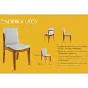 Ver imagem 3 de Mesa de Sala Jantar Donna c/ Tampo Madeirado c/ Vidro 120cm + Cadeiras Lady 4 Un Natural - Nesher