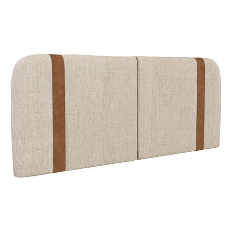 Cabeceira Painel Orgânico Cama Box King Size Flay 195cm Dobrável Linho Bege - Desk Design
