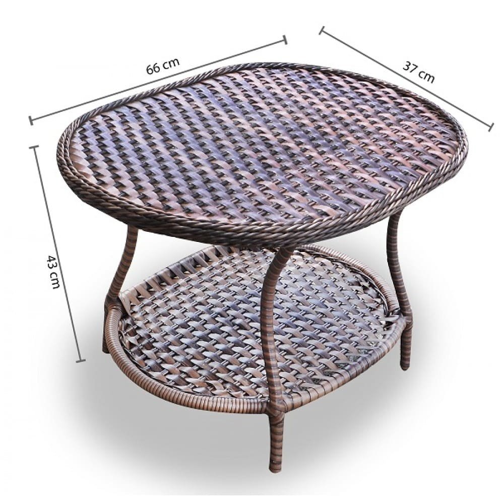 Conjunto de Sofá Fibra Sintética Karibe - 1 Sofá 2L + 2 Poltronas + 1 Mesa Centro - Tecido Corda Náu - 4