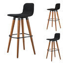 Ver imagem 4 de Kit 3 Banquetas Línea Luxo Sofisticado Alto Padrão Preto