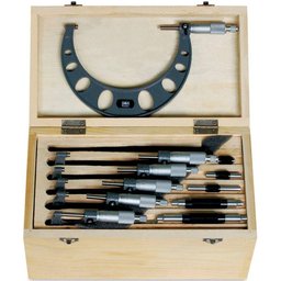 Jogo de Micrômetros Externos - 150-300mm - 6 Peças - 02,0011 - Zaas - 1