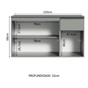 Ver imagem 4 de Balcão de Cozinha 120cm 3 Portas 1 Gaveta Suspenso Nice Madesa