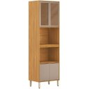 Ver imagem 1 de Paneleiro Torre Quente com 4 Portas com Vidro Valena Cinamon/Nude