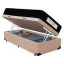 Ver imagem 1 de Cama Box com Bau Solteiro Sonnolux Molas Ensacadas Suede Bege Sereneprime