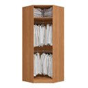 Ver imagem 4 de Roupeiro de Canto 1 Porta Canela com Off White de Madeira
