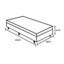 Ver imagem 3 de Cama Box Baú Blindado Solteirão King Design Sintético Marrom 96x203x41