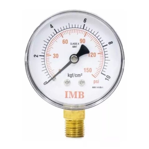 Manômetro Medidor de Pressão 150 Psi X 1/4" Npt Ivm Italy