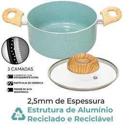 Conjunto de Panelas de Indução com Panela de Pressão Ceramiclife Botanika 8 Peças - Brinox - 5