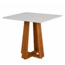 Ver imagem 1 de Mesa para Sala de Jantar Athenas Quadrada Madeirado/Off White Dobuê