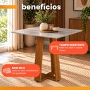 Ver imagem 4 de Mesa para Sala de Jantar Athenas Quadrada Madeirado/Off White Dobuê
