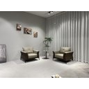 Ver imagem 1 de Sc-2387 Conjunto Internacional Sofá 1,95m com 2 Poltronas Material Ecológico Sala Tv Luxo Conforto