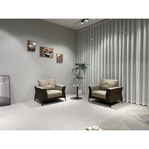 Sc-2387 Conjunto Internacional Sofá 1,95m com 2 Poltronas Material Ecológico Sala Tv Luxo Conforto