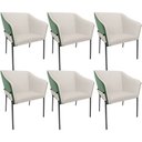 Ver imagem 1 de Kit 6 Cadeiras para Sala de Jantar Estar Living Olívia L02 Linho Cru Couríssimo Verde - Lyam Decor