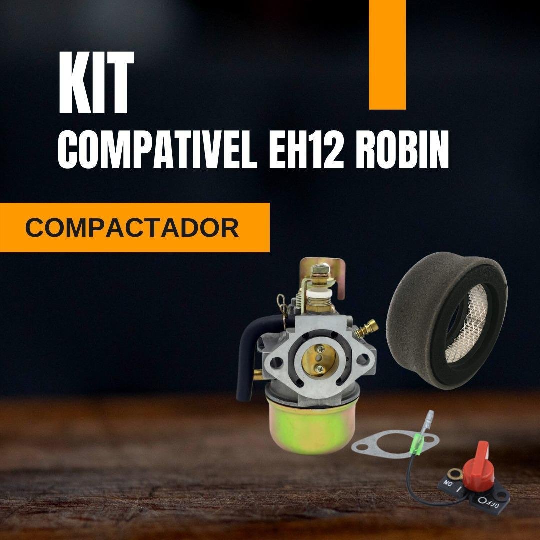 Kit Carburador Filtro Chave Compactador Sapo para Eh12 Robin - 2