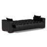 Sofá Cama 02 Lugares Lisboa Corino Glow Preto Tana Decor - 5