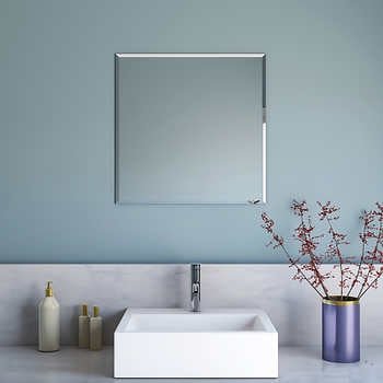 Espelho Banheiro Lapidado Bisotê 40x40cm + Prateleira de Vidro - 2