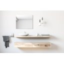 Ver imagem 4 de Espelho Banheiro Lapidado Bisotê 40x40cm + Prateleira de Vidro