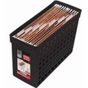 Ver imagem 4 de 3 Arquivos Estreitos com Furações 42x16,5x27cm Ordene Pretos Pastas Suspensas Escritório