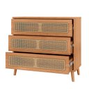 Ver imagem 3 de Cômoda Mdf 105cm com 3 Gavetas C/ Palha Freijó Tw56