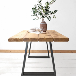 Mesa de Jantar Rústica | Estrutura Trapézio - 80cm - 2