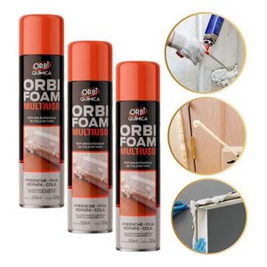 Espuma Expansiva Orbi Foam 460ml 280g Caixa com 3 Unidades