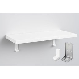 Prateleira Mdf 600x15cm Branca – Completa com Cantoneiras e Parafusos para Instalação - 2