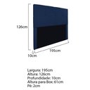 Ver imagem 5 de Cabeceira King Marseille P02 195 Cm Suede Azul Marinho