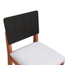 Ver imagem 6 de Banqueta Alta Bistrô Linhas Estrutura Madeira Maciça Assento Estofado Encosto MDF Laqueado - Amêndoa