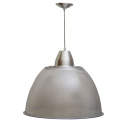 Kit 2 Pendente Prismatico Poptem 22" Canopla Grande Cristal Lustre Acrílico Lustre 55cm - 2