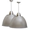 Kit 2 Pendente Prismatico Poptem 22" Canopla Grande Cristal Lustre Acrílico Lustre 55cm - 1