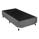 Ver imagem 1 de Box Base Blindado Suede Solteirinho 78x188x38 - Novo:cinza
