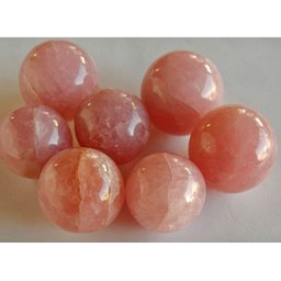 BOLA KIT COM 7 QUARTZO ROSA - DE 4,1 A 4,9 CM PESO 875GR KIT COM 7 QUARTZO ROSA - BOLAS DE 4,1 A 4,9 - 3