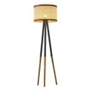 Ver imagem 2 de Abajur Ravena Luminária Tela Indiana e Pés Madeira e Ferro