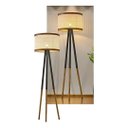 Ver imagem 4 de Abajur Ravena Luminária Tela Indiana e Pés Madeira e Ferro