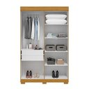 Ver imagem 3 de Guarda-Roupa Solteiro Agata 4 Portas 2 Gavetas Cinamomo - ACP Móveis