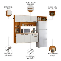 Cozinha Suspensa Lilian Freijó Uv/off Acetinado Z44 - Mpozenato - 3