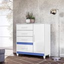 Ver mais imagens de Cômoda Sapateira Infantil Vênus Branco Flex com Pés - Moval